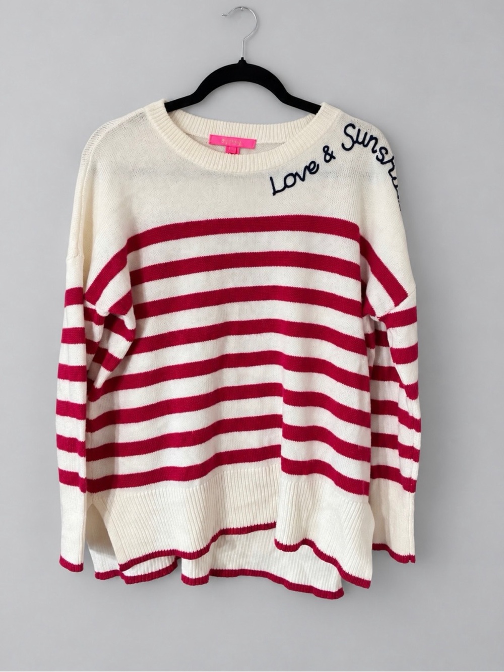 Lilly Pulitzer “Love & Sunshine” Striped Sweater | Size Medium